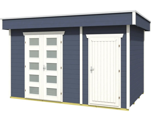 Abri de jardin avec double porte et porte simple