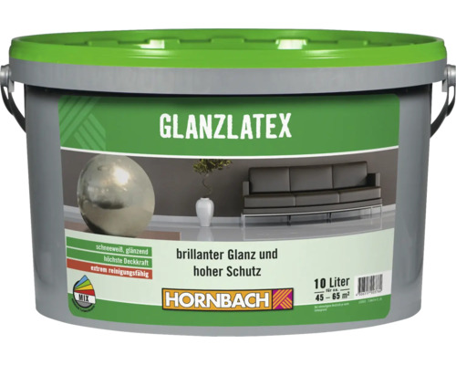 Peinture latex HORNBACH brillant blanc 10 l