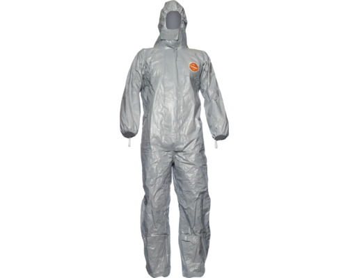 Combinaison de protection grise avec capuche pour la protection contre les matières dangereuses