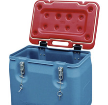 Geöffnete Transportbox mit Verriegelung