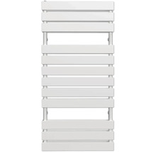 Radiateur de salle de bains blanc avec tubes de chauffage horizontaux