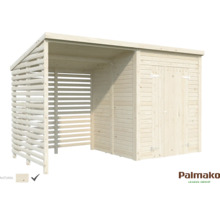 Abri de jardin Palmako Leif 3,0+2,9m² avec plancher 377 x 187 cm naturel