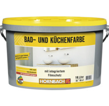 Grauer Eimer Bad- und Küchenfarbe mit gelbem Deckel, 10 Liter, geeignet für Feuchträume