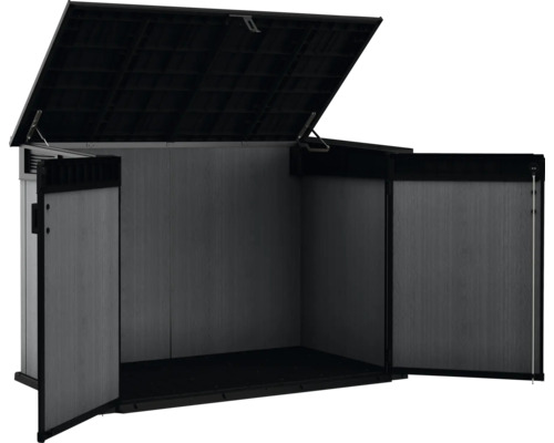 Geöffnete Gerätebox aus Kunststoff