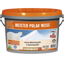 HORNBACH Wandfarbe Meister Polarweiß weiß spritzfrei konservierungsmittelfrei 2,5 L