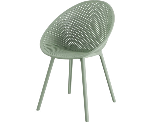 Chaise d'extérieur Qosy plastique 59×59×83 cm vert