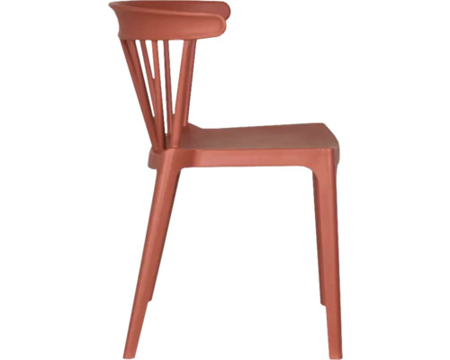 Chaise en plastique, vue latérale