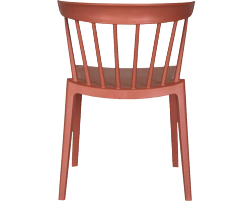 Chaise en plastique avec dossier à barreaux