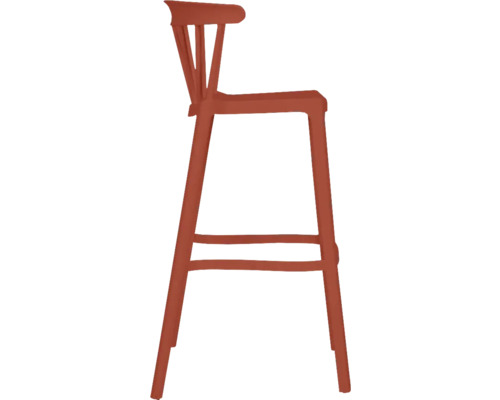 Tabouret de bar en plastique avec dossier