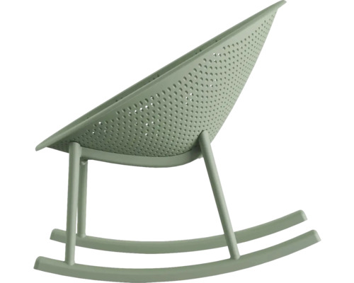 Chaise à bascule Outdoor Qosy plastique 66×83×80 cm vert