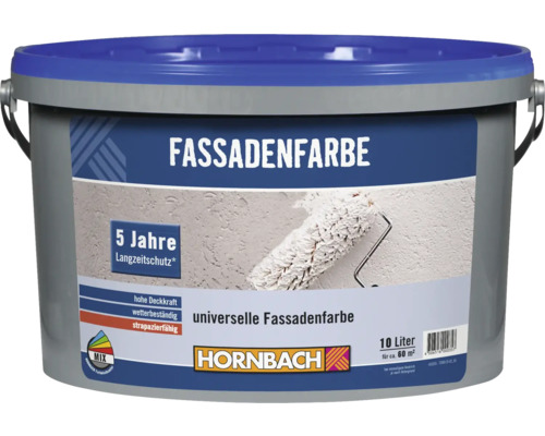 Eimer Fassadenfarbe mit 10 Liter Inhalt
