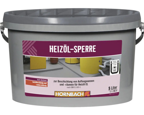 Peinture de protection contre l'huile de chauffage HORNBACH rouge marron 5 l