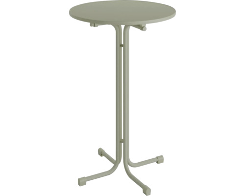 Mange-debout Berlin Outdoor table en métal, bois 80×80×109 cm rabattable vert Table haute ronde pour l''intérieur et l''extérieur