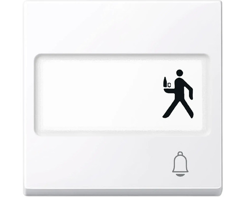 Interrupteur à bascule avec symbole sonnette Merten MEG3365-0325 M-Pure blanc actif