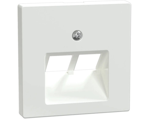 Plaque centrale Merten 296125 cache pour insert d'unité de raccordement universelle M-Pure blanc actif/brillant