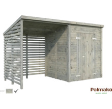Gartenhaus Palmako Leif 3,0+2,9m² inkl. Fußboden 377 x 187 cm grau