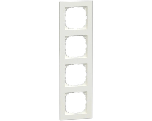 Plaque d'interrupteur Merten MEG4040-3619 4 positions M-Pur blanc polaire/brillant Porte de placard avec quatre découpes