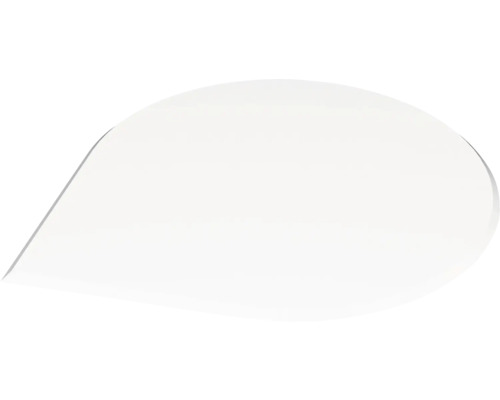 Weiße Duschdichtung in Tropfenform