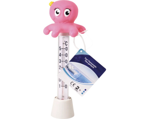 Thermomètre de piscine avec motif pieuvre