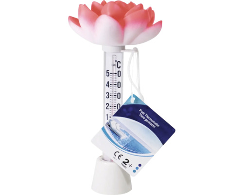 Thermomètre de piscine avec design de fleur de lotus pour la mesure de la température