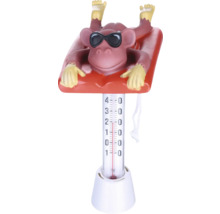 Thermomètre de piscine avec motif de singe