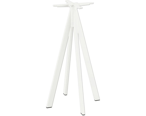 Socle de table Infinity haut acier inoxydable 60×60×108 cm blanc Piètement de table à trois pieds