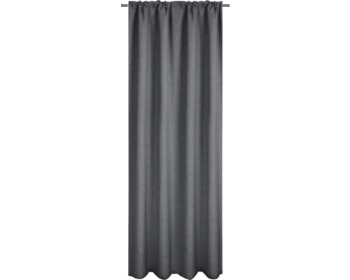 Vorhang mit Universalband Silk off grau 130x280 cm