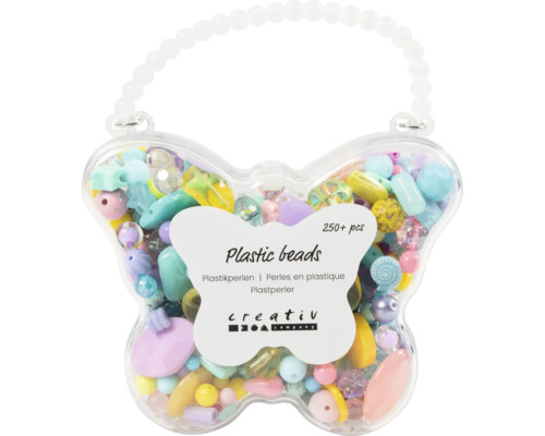 Perles en plastique couleurs assorties