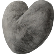 Coussin en forme de cœur en fausse fourrure