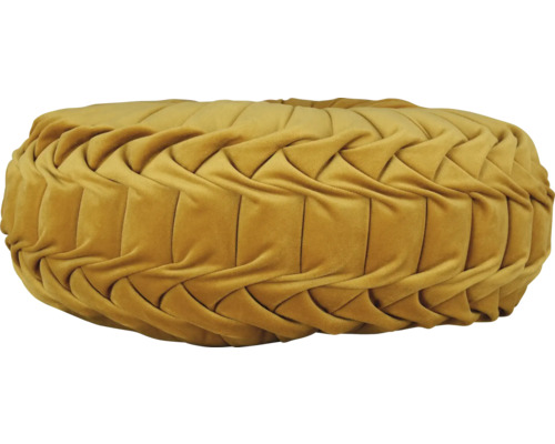 Coussin de sol rond avec revêtement en tissu