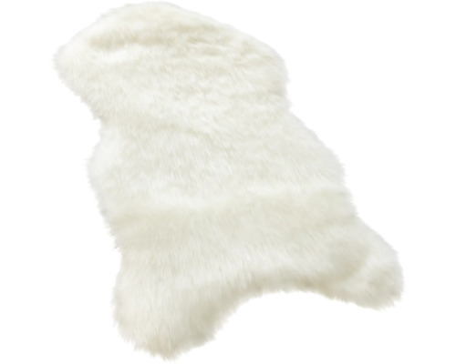 Weißer Teppich aus Kunstfell