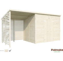 Gartenhaus Palmako Leif 4,5+2,9 m² inkl. Fußboden 467 x 187 cm natur
