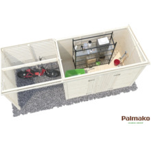 Gartenhaus Palmako Leif 4,5+2,9 m² inkl. Fußboden 467 x 187 cm natur