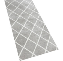 Tapis gris avec motif losanges