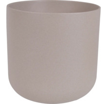 Cache-pot cylindrique avec fond arrondi et surface mate.