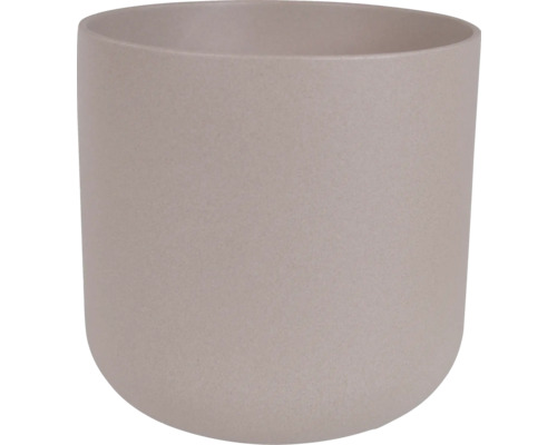 Cache-pot cylindrique avec fond arrondi et surface mate.