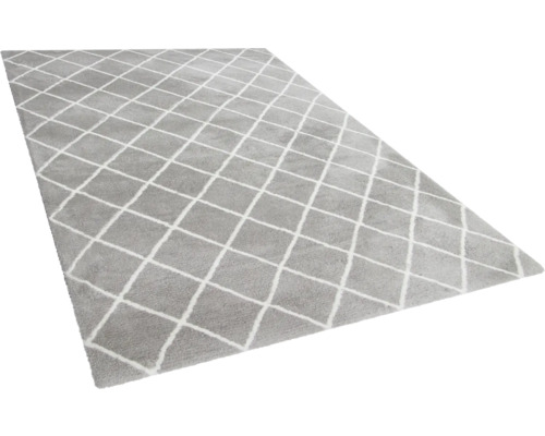 Grauer Teppich mit Rautenmuster