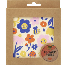 Kit de base de presse à fleurs dans un emballage en carton avec un motif floral