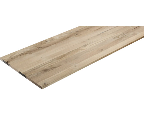 Leimholz Eiche Vintage durchgehende Lamellen 1200x300x27 mm Holzplatte aus Eiche