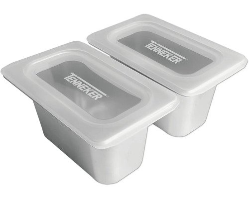 Deux récipients en acier inoxydable Tenneker avec couvercle