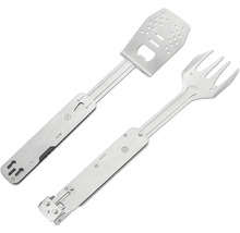 Grillbesteck Set mit Wender und Gabel aus Edelstahl