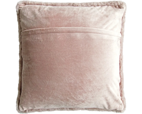 Quadratisches Zierkissen mit Fellrand