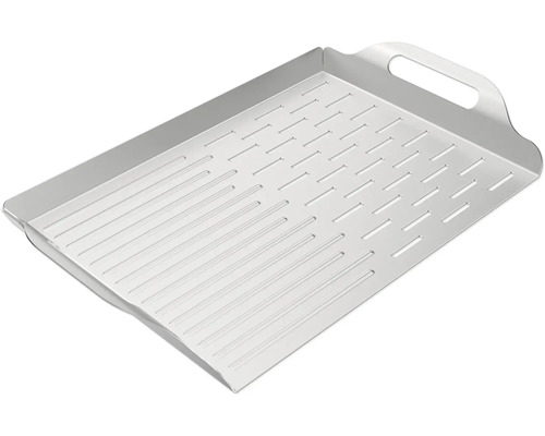 Plaque de barbecue Tenneker en acier inoxydable 40,6x25,4cm