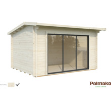 Gartenhaus Palmako Ines 11,1 m² Schiebetür Isolierglas inkl. Fußboden 434 x 379 cm natur