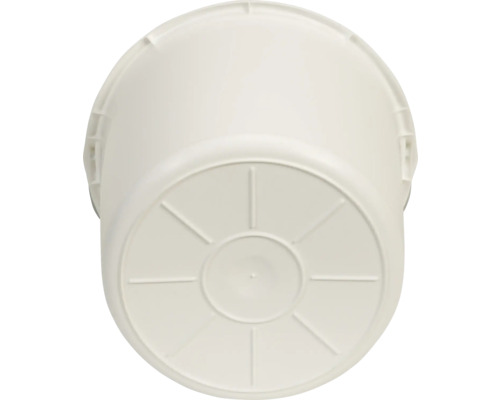 Unterseite eines Eimers aus Kunststoff