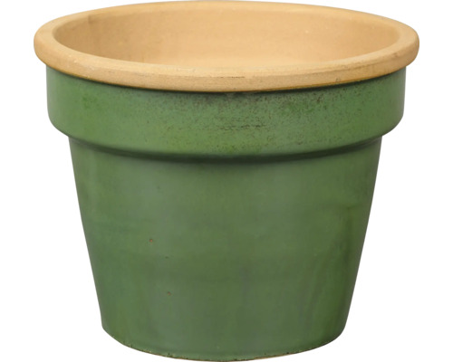 Pot de fleurs vert en céramique