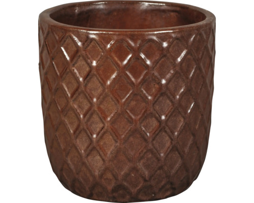 Blumentopf mit Rautenmuster