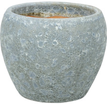 Pot de fleurs Lafiora Lava bleu Ø 37 cm h 31 cm gris