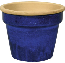 Blauer Blumentopf aus Terrakotta