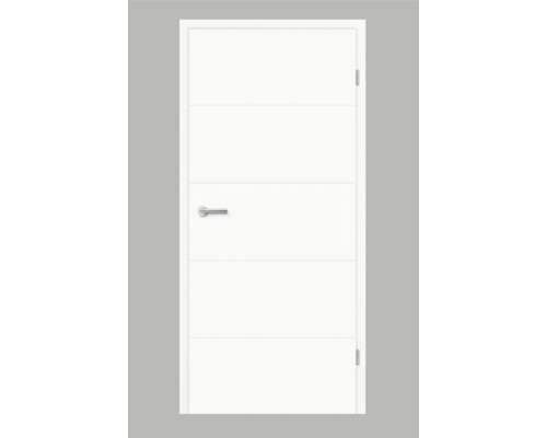 Pertura Zimmertür Tilda 10 Weißlack (ähnlich RAL 9010) 73,5 x 198,5 cm Rechts ohne Schlüssellochbohrung
